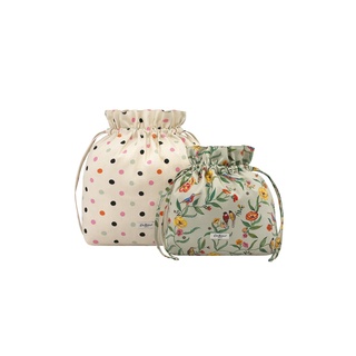 Cath Kidston The Little Hitch Pouches Spot Ecru