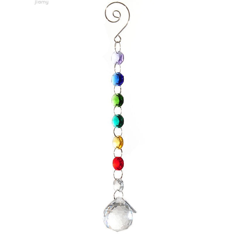 Clear Crystal Ball Suncatcher Prisms Pendant Pendulum Rainbow Wedding Decor Gift