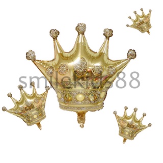 พร้อมส่ง🇹🇭ลูกโป่งฟอยมงกุฎ​ทอง​ ตกแต่งปาร์ตี้วันเกิดCROWN BALLON