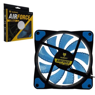 NUBWO พัดลมติดเคส FAN CASE 12cm AIRFORCE NFT-100 มีสีเขียว แดง ฟ้า ขาว เขียว