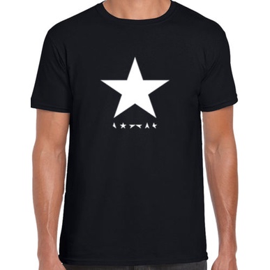 เสื้อเด็กหญิง - ผู้ชายเสื้อยืดขนาดใหญ่ David Bowie Blackstar เสื้อยืด &amp; Blackstar Black Star เทศกาล