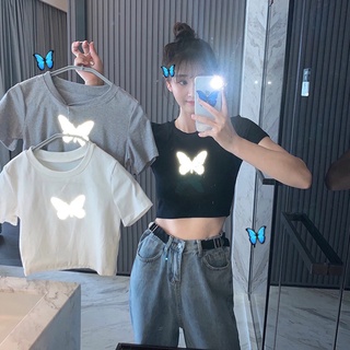REBUILD เสื้อผู้หญิง เสื้อเชิ้ตแขนสั้น เกาหลี แฟชั่น ใส่สบายๆ สินค้ามาใหม่ 220412014