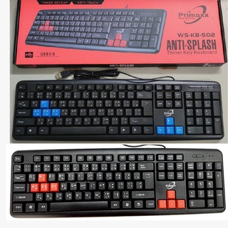 Primaxx ws-kb-502  Gaming Keyboard USB คีย์บอร์ด เกมมิ่ง Black