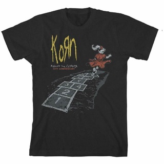 korn เสื้อยืดลําลองสําหรับผู้ชายแขนสั้นพิมพ์ลาย 20th anniversary new