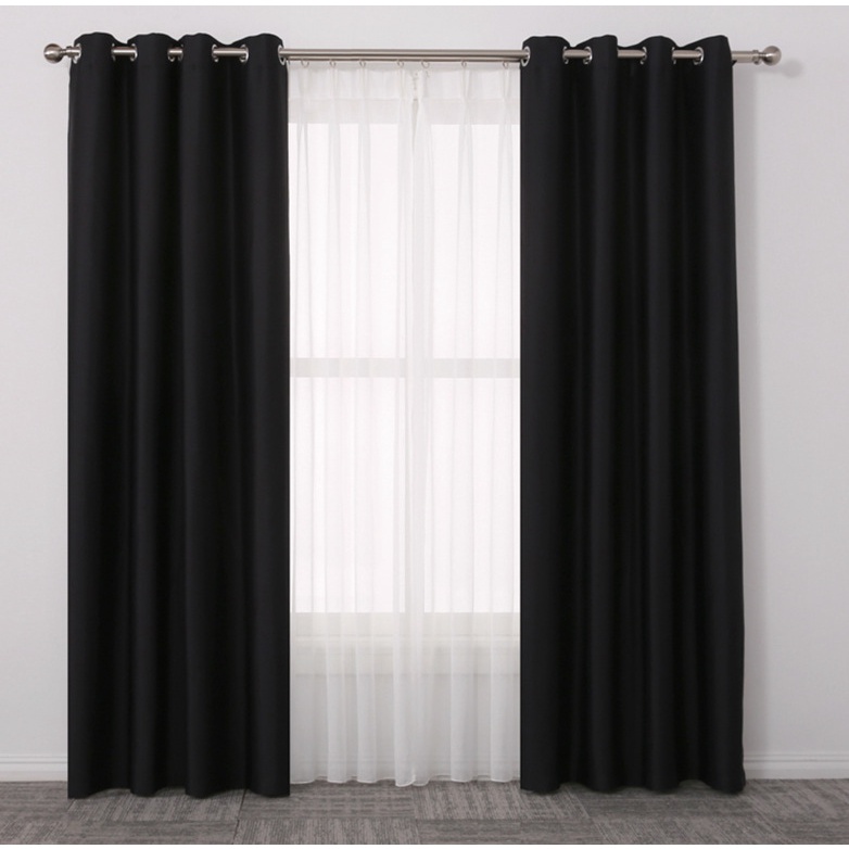 แนะนำ ผ้าม่าน ผ้าม่านกั้นห้อง ผ้าม่านประตู หน้าต่าง กันUV ทึบแสงดี (พร้อมส่งทันที ไม่ต้องรอ) แบบสำเร็จรูปห่วงตาไก่สีเงิน ราคาพิเศษ มีเก็บเงินปลายทาง