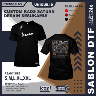 ถูกสุดๆเสื้อยืดพรีเมี่ยม - VESPA BLACK Edition กําหนดเอง (รูปภาพข้อความ กําหนดเอง ฟรีสีตามคําขอ)รหัสเต็ม