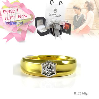 Finejewelthai แหวนเพชร-แหวนทอง-เพชรแท้-เงินแท้ 925-แหวนแต่งงาน-Diamond-Silver-Wedding-Ring - Diamond_Gift_Set39