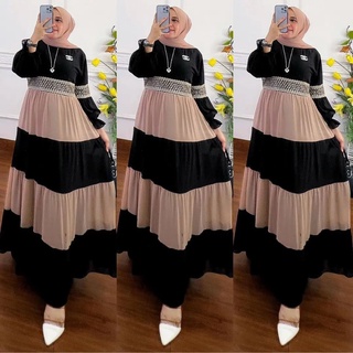 Baju GAMIS FHUJI MAXY DRESS ชุดเดรสกระโปรง หรูหรา แฟชั่นสําหรับสตรีชาวมุสลิม เหมาะกับงานปาร์ตี้