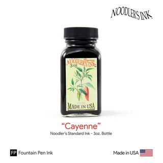 Noodlers "Cayenne" Ink 3oz.Bottle - หมึกเติมปากกา สีส้มแดง ขนาด 3 ออนซ์