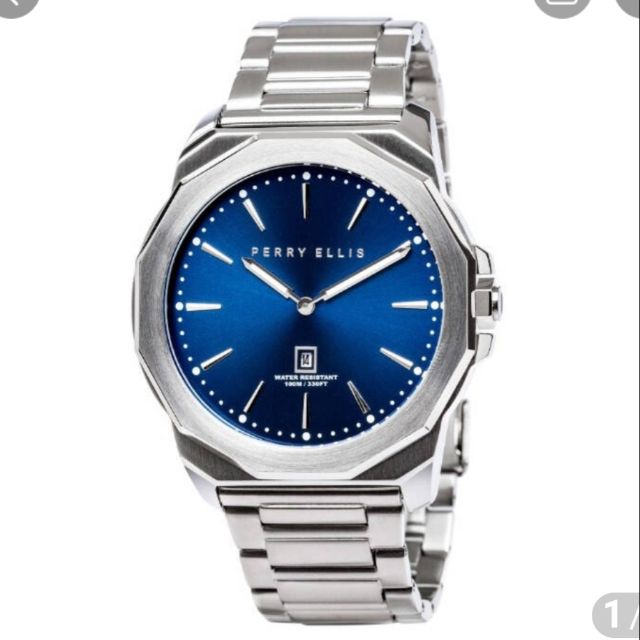 นาฬิกาข้อมือผู้ชาย Perry Ellis รุ่น Decagon 05002-02 Blue sunray
