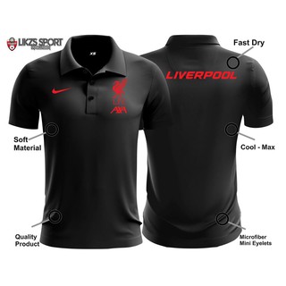 เสื้อโปโลแขนสั้น ผ้าไมโครไฟเบอร์ ลายทีมชาติฟุตบอล Liverpool Travel Jersey NK-AXA-DX2