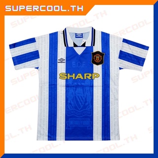 Manchester United 1994/95 Vintage Jersey เสื้อบอลย้อนยุค เสื้อแมนยูย้อนยุค blue white sharp