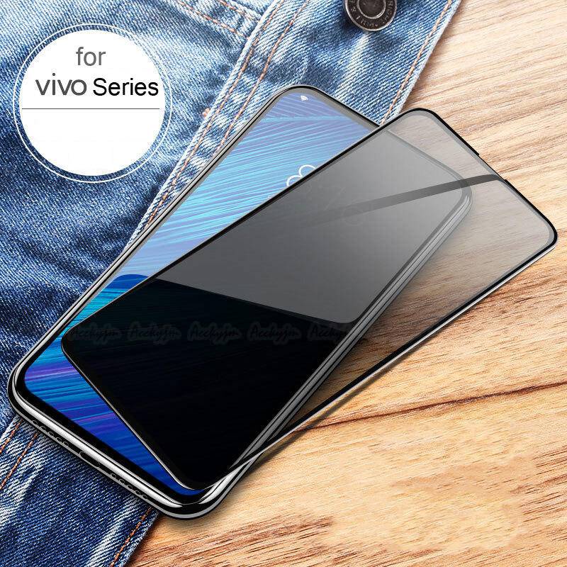 Full Privacy Screen Protector สําหรับ Vivo X21 Y85 V9 Z1 X27 X30 X50 X60 X60T X70 X9 X9s Plus Anti-g