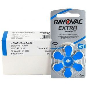ถ่านเครื่องช่วยฟัง RAYOVAC EXTRA Advance A675 กล่องละ 10 รูปที่ 2