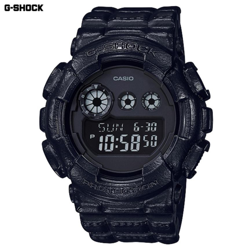 Casio G-Shock Limited Black Texture Series นาฬิกาผู้ชาย สายเรซิ่น รุ่น GD-120BT-1A