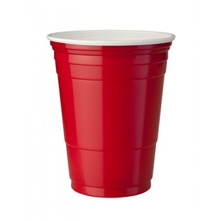 ( Sale 650 บาท) ขายส่ง แก้วพลาสติกสีแดง Red cup 16oz 150ใบ