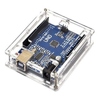 (cou)  บอร์ดสายเคเบิ้ล usb พร้อมกล่องอะคริลิค สำหรับ arduino atmega328 p ch 340 g uno r 3