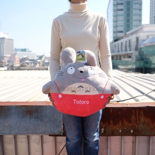 หมอนอิง Totoro โตโตโร่ สวมเอี๊ยม ตัวนุ่ม 14นิ้ว โทะโทะโร