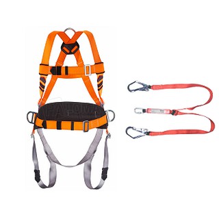 เข็มขัดนิรภัยแบบเต็มตัว Full Body Harness+Lanyard (1 Set)