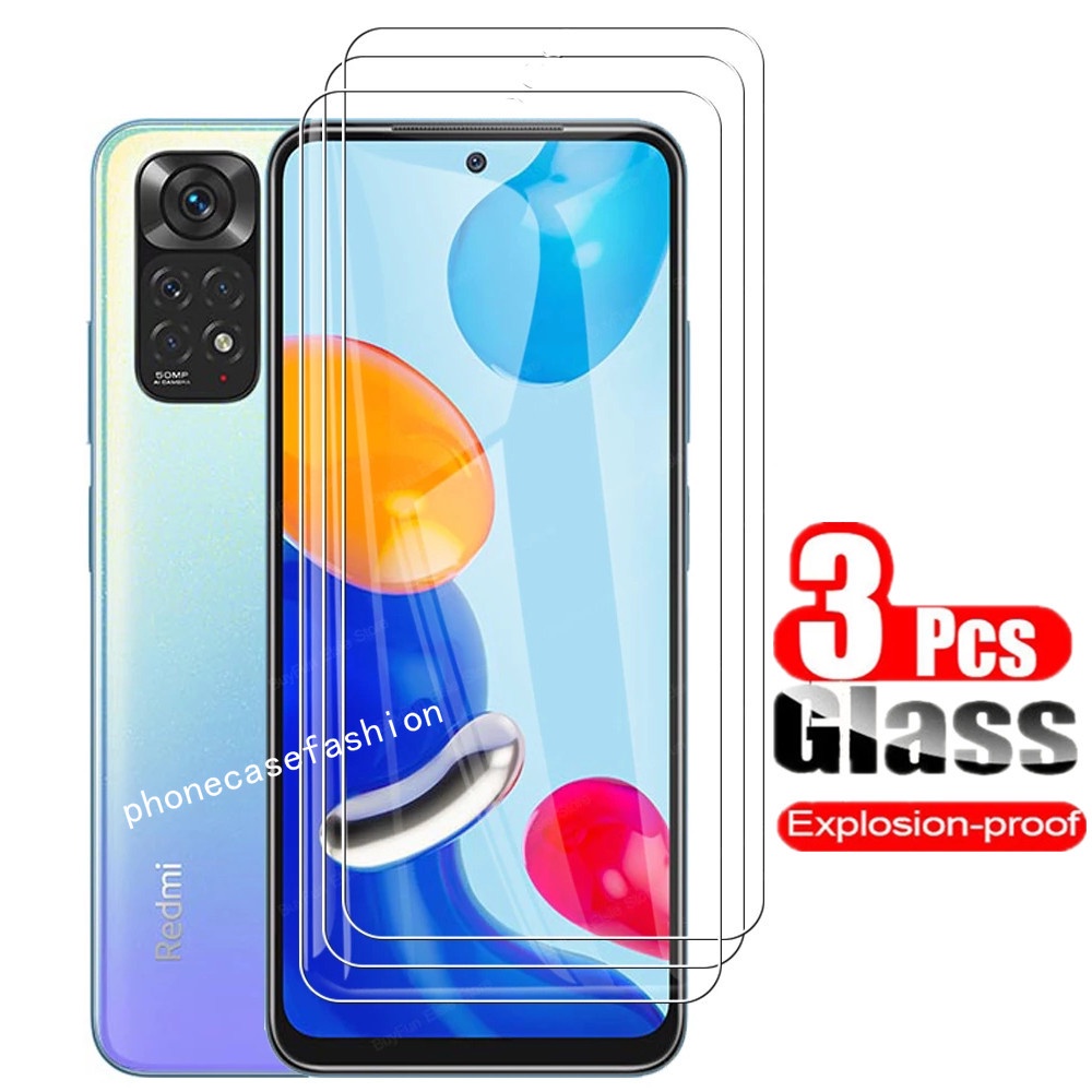 3ชิ้นฟิล์มกระจกนิรภัยสําหรับxiaomi Redmiหมายเหตุ11 10 9 8 7 pro Plus 11s 10s 10C 10A 9s 9 9C 9T 9Aป้องกันหน้าจอฟิล์มแก้วคลุมทั้งหมด