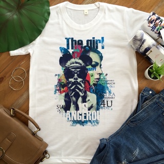 เสื้อยืดลาย The Girl/size M/ T shirt brand