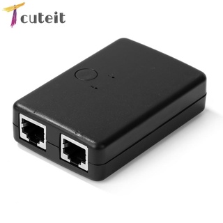 Tcuteit 2 พอร์ต 100Mbps Rj45 เครือข่ายสวิทช์ Lan อีเธอร์เน็ตฮับสําหรับเดสก์ท็อปพีซี