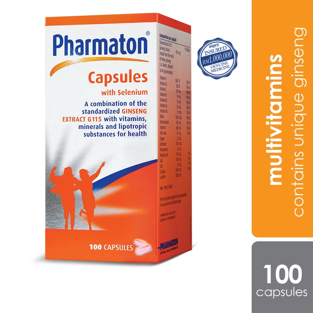 Pharmaton Multivitamins and Minerals Capsules 100s