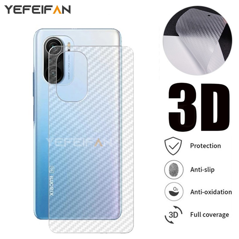 ฟิล์มหลัง Xiaomi Mi 11T Pro Redmi 10 Note 10 5G 9 Pro 10S 9S 9T POCO F3 F2 X3 Pro NFC 3Dสติกเกอร์ป้องกันคาร์บอนไฟเบอร์