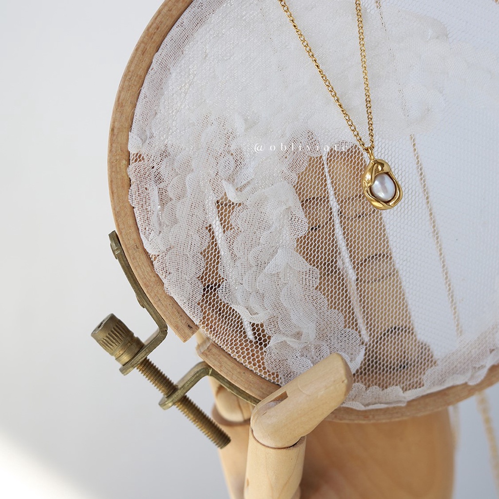 สร้อยคอโซ่ 18เค ดีไซน์เอกลักษณ์มุก เหล็กไทเทเนียมและสแตนเลส - รูปที่ 2