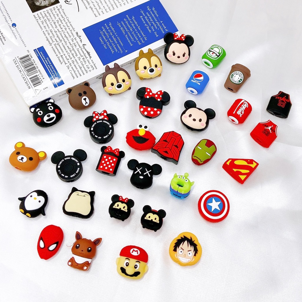 ส่งจากไทย ที่กันสายหัก ลาย01-45 Cable Bite ลายการ์ตูน cable protector สำหรับ สายชาร์จ iP/Android/USB/Type-C ถนอมสาย