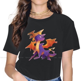 เสื้อยืด พิมพ์ลาย Spyro the Dragon Game สไตล์วินเทจ สําหรับผู้หญิง