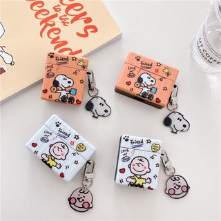 เคสซิลิโคน Airpods Pro Airpods 3 gen3 Airpods 2 Cartoon สนูปปี้ Snoopy &amp; Charlie Protective Silicone Case