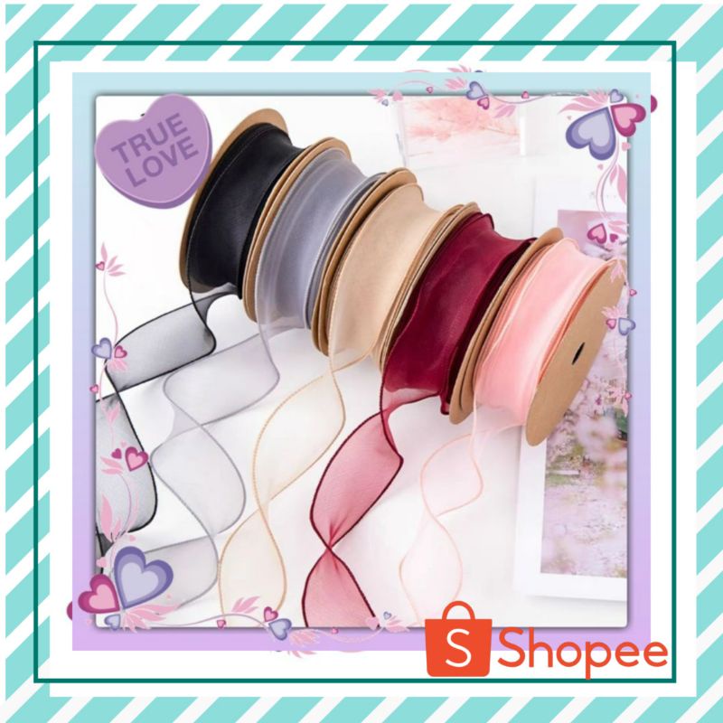 ริบบิ้นเกาหลีม้วน + - 9-10CM / 4CM