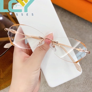 Lcyy ใหม่ แว่นตากลิตเตอร์ ไร้ขอบ ป้องกันแสงสีฟ้า -0°-5.0° (พร้อมส่ง) 7374