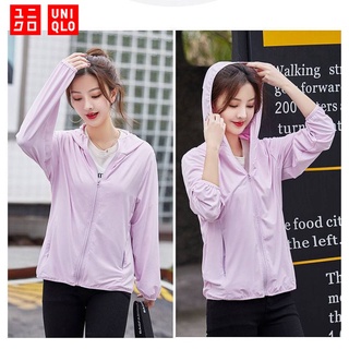 Uniqlo เสื้อแจ็กเก็ต กันแดด ระบายอากาศ แห้งเร็ว ป้องกันรังสียูวี สําหรับคู่รัก