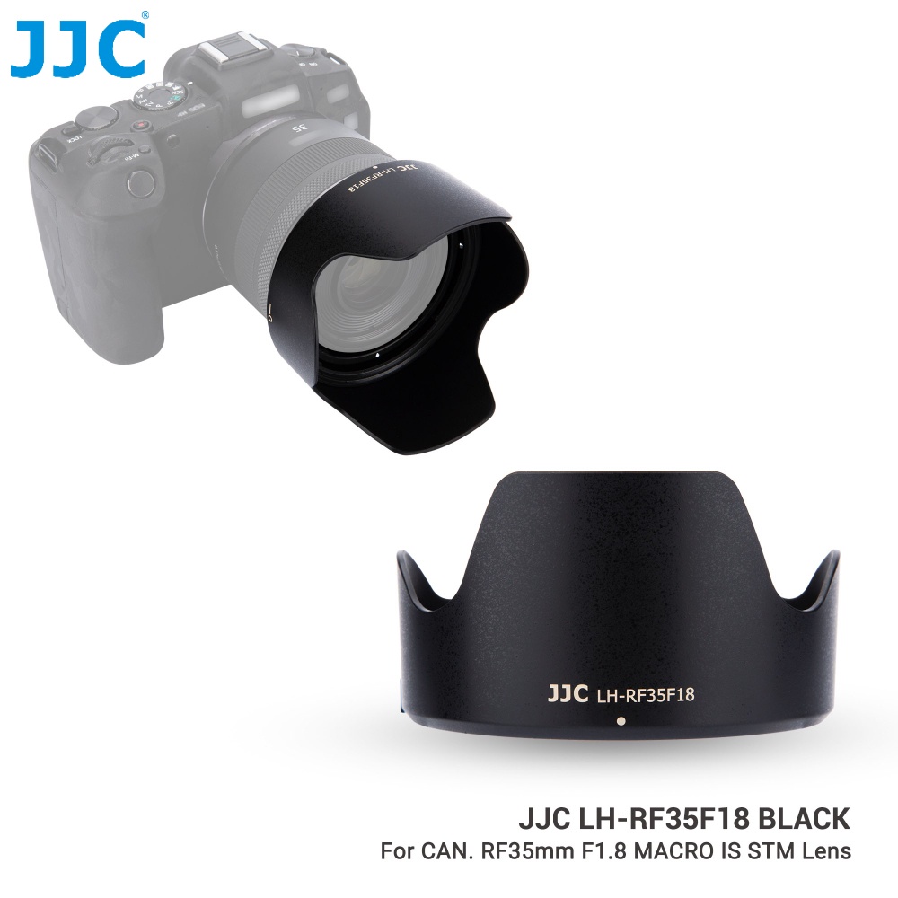 JJC Lens Hood EW-52 ฝาครอบเลนส์สำหรับ Canon RF 35mm F1.8 Macro IS STM  เครื่องประดับ LH-RF35F18