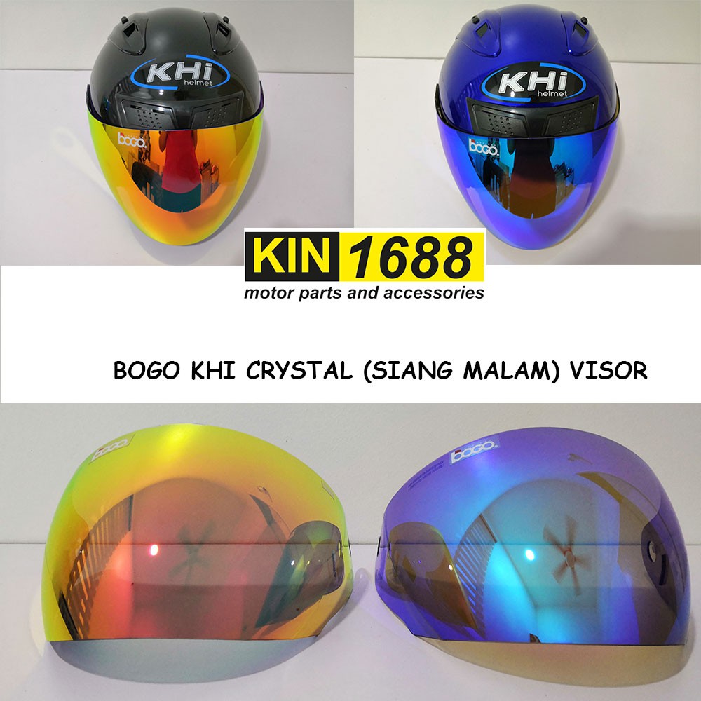 หมวกกันน็อค KHI VISOR -K50 CRYSTAL ORANGE & CRYSTAL BLUE VISOR