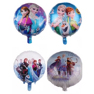 Disney ลูกโป่งฟอยล์อลูมิเนียม ทรงกลม ลายเจ้าหญิง Frozen ขนาด 18 นิ้ว ของเล่นสําหรับเด็ก