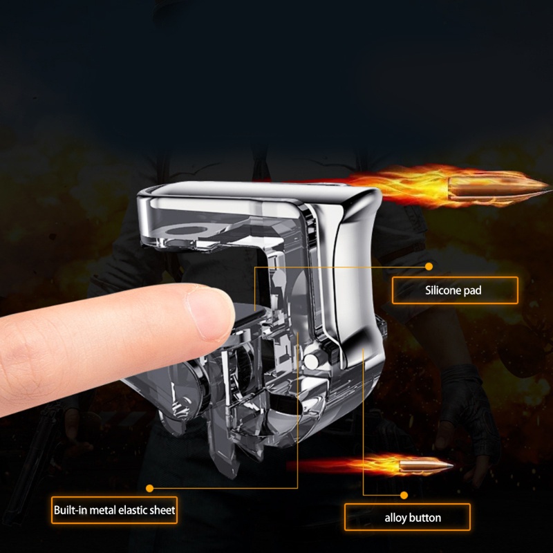 Ppy สําหรับตัวควบคุมเกมมือถือโทรศัพท์ Gamepad Trigger Aim Shooter ปุ่มจอยสติ๊กโลหะสําหรับ Android โทรศัพท์มือถือ