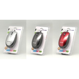เม้าส์ออฟติคอล MOVADA #MO-008 สีเงิน/สีเทา/สีแดง