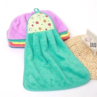 พร้อมส่ง ผ้าเช็ดมือแบบแขวนซับน้ำได้ดี เช็ดมือเช็ดจาน เช็ดโต๊ะ อย่างหนาผืนใหญ่ มีให้เลือก 3 สี ผ้าทำความสะอาด