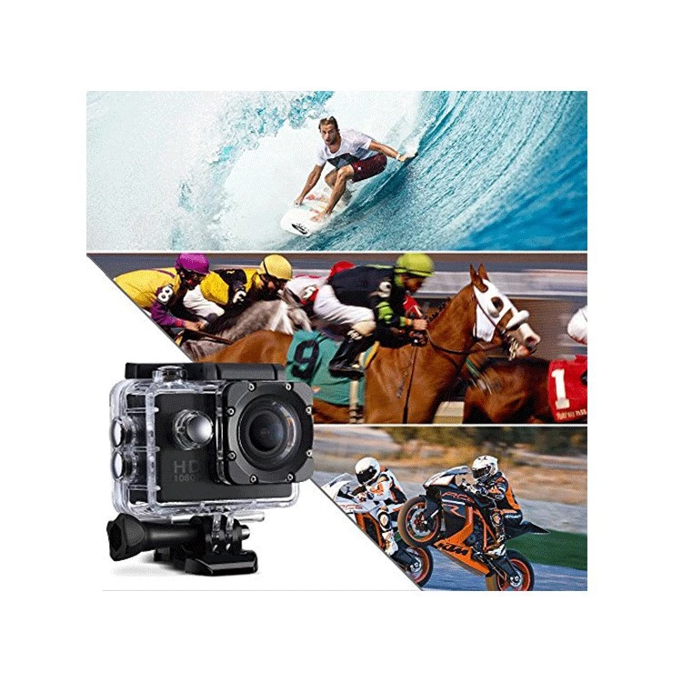กล้องติดจักรยานและมอเตอร์ไซค์ Action Cam Full HD กันน้ำ 30m