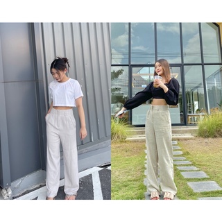 Linen pants กางเกงลินินทรงกระบอก (nita.bkk)