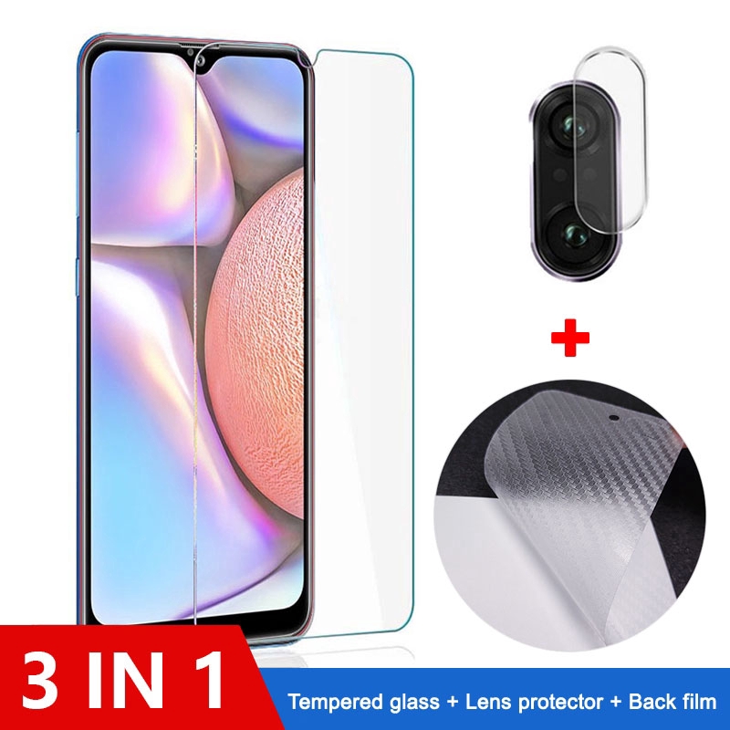 3-in-1 ฟิล์มกระจก Samsung A20s A10s กระจกนิรภัย Samsung A20 A30 A50 A40 Samsung A10s A20s A30s A40s 