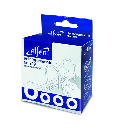 ELFEN Reinforcement ตาไก่กันเอกสารขาด #999 (มีกาวในตัว,Self-adhesive vinyl)