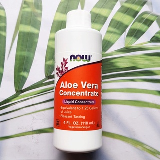 (Now Foods®) Aloe Vera Liquid Concentrate 118 ml ว่านหางจระเข้สกัด สูตรน้ำ