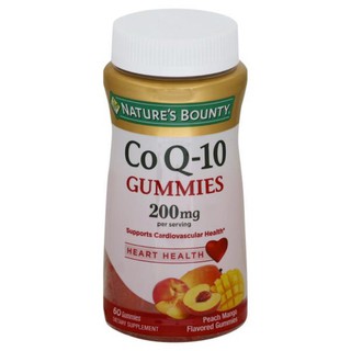 โคคิวเท็นเพียงวันละเม็ด Natures Bounty CoQ10 200 mg Gummies Peach Mango 60 เม็ด