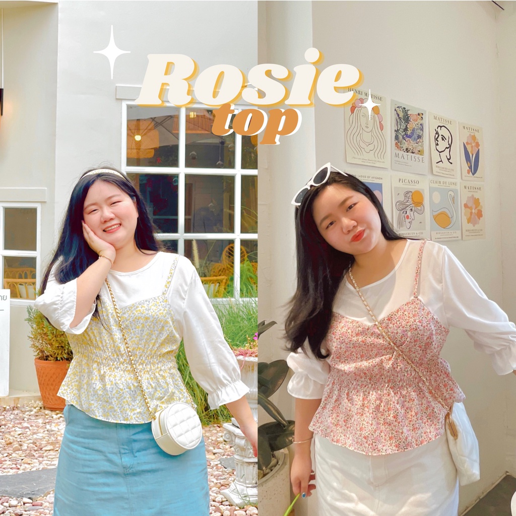 Rosie Top  เสื้อทรงเอี้ยมสายเดี่ยว #เสื้อผ้าสาวอวบ Plussize