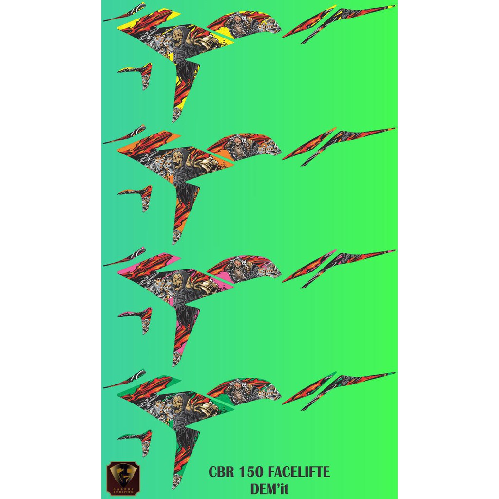 CBR facelift 150 demit Striping สติ๊กเกอร์