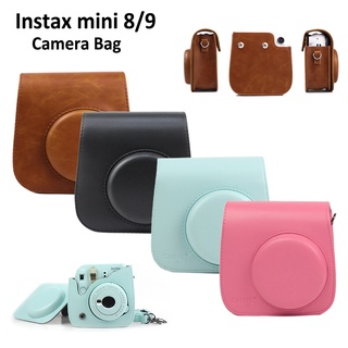 เคสกระเป๋าหนัง PU สำหรับกล้องฟูจิ Fuji Instax Mini 8 9 Film